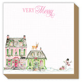 Very Merry Snow Village Mini Luxe Notepad