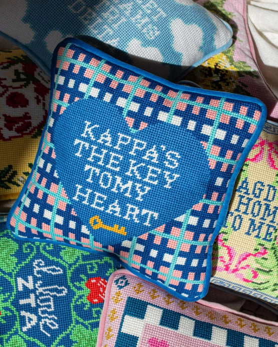 Sorority Needlepoint Pillow