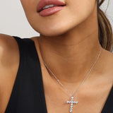 "Oh She Fancy" Cross Pendant, Silver