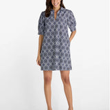 Emerson Dress, Tribal Medallion Navy