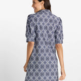 Emerson Dress, Tribal Medallion Navy