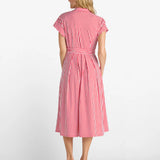 Matilda Dress, Stripe Red