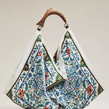 Satin Scarf Medium Bag, Flora Tile