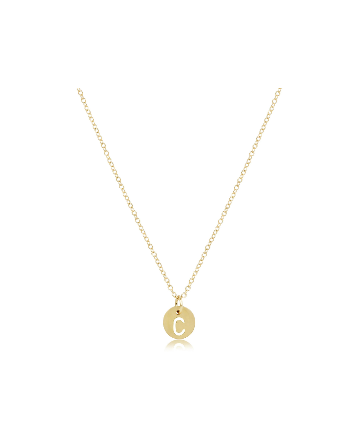 16" Necklace Gold - Respect Small Gold Disc