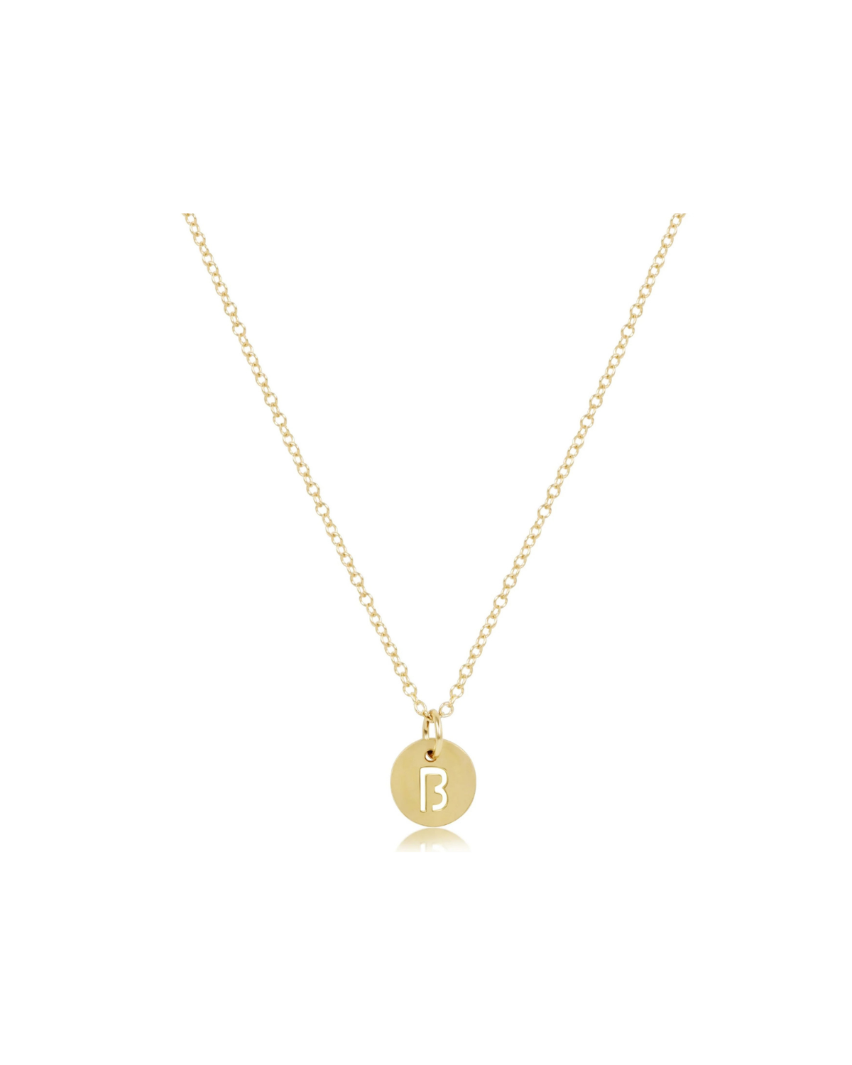 16" Necklace Gold - Respect Small Gold Disc
