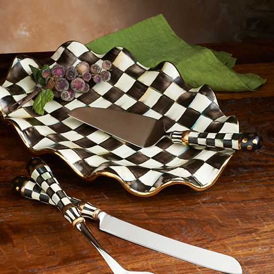 Courtly Check Ceramic Serving Platter