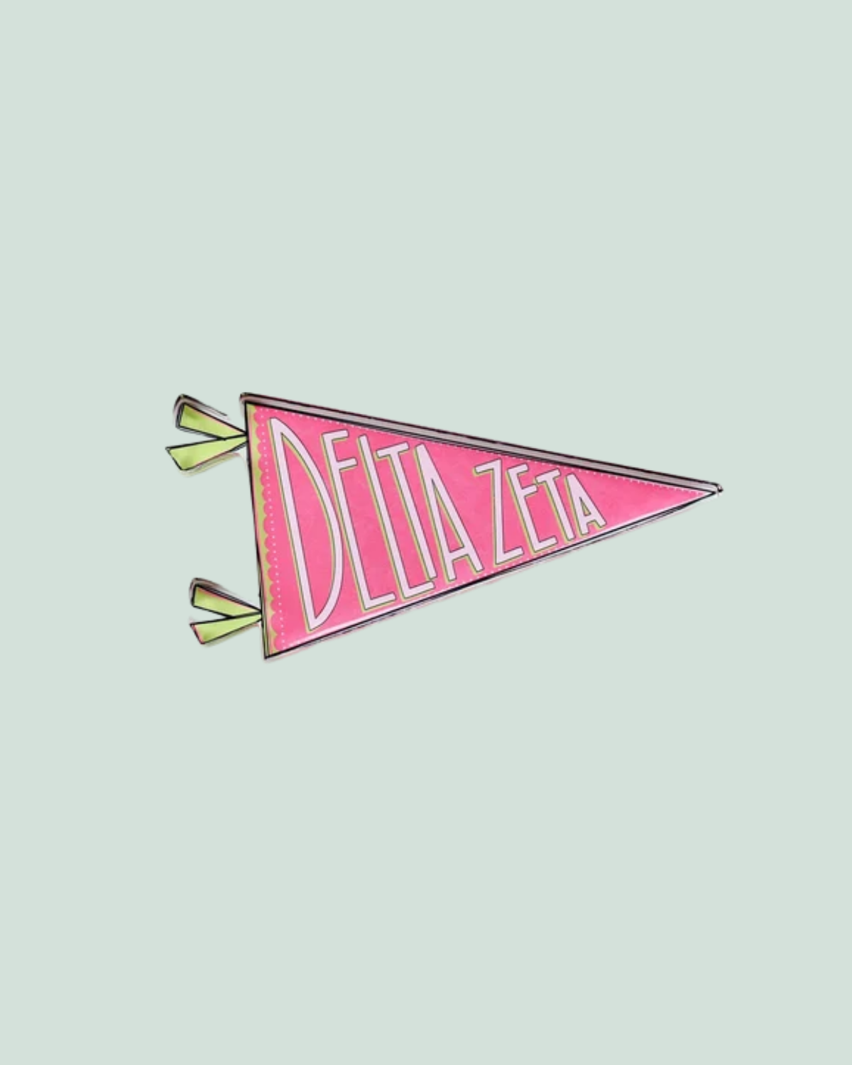 Sorority Acrylic Pennant Flag Shelfie