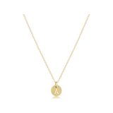 16" Necklace Gold - Respect Small Gold Disc