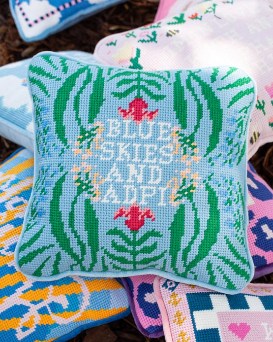 Sorority Needlepoint Pillow