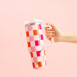 Take Me Everywhere Tumbler, Sweetheart Check