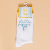 Sorority Embroidered Crew Socks