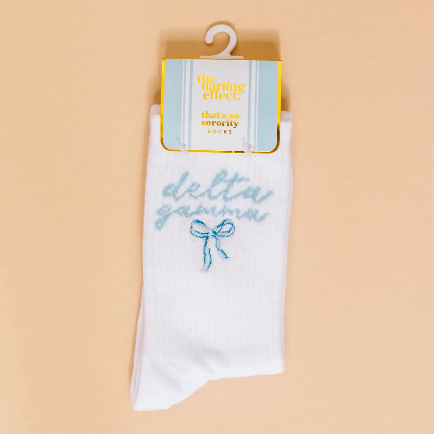 Sorority Embroidered Crew Socks