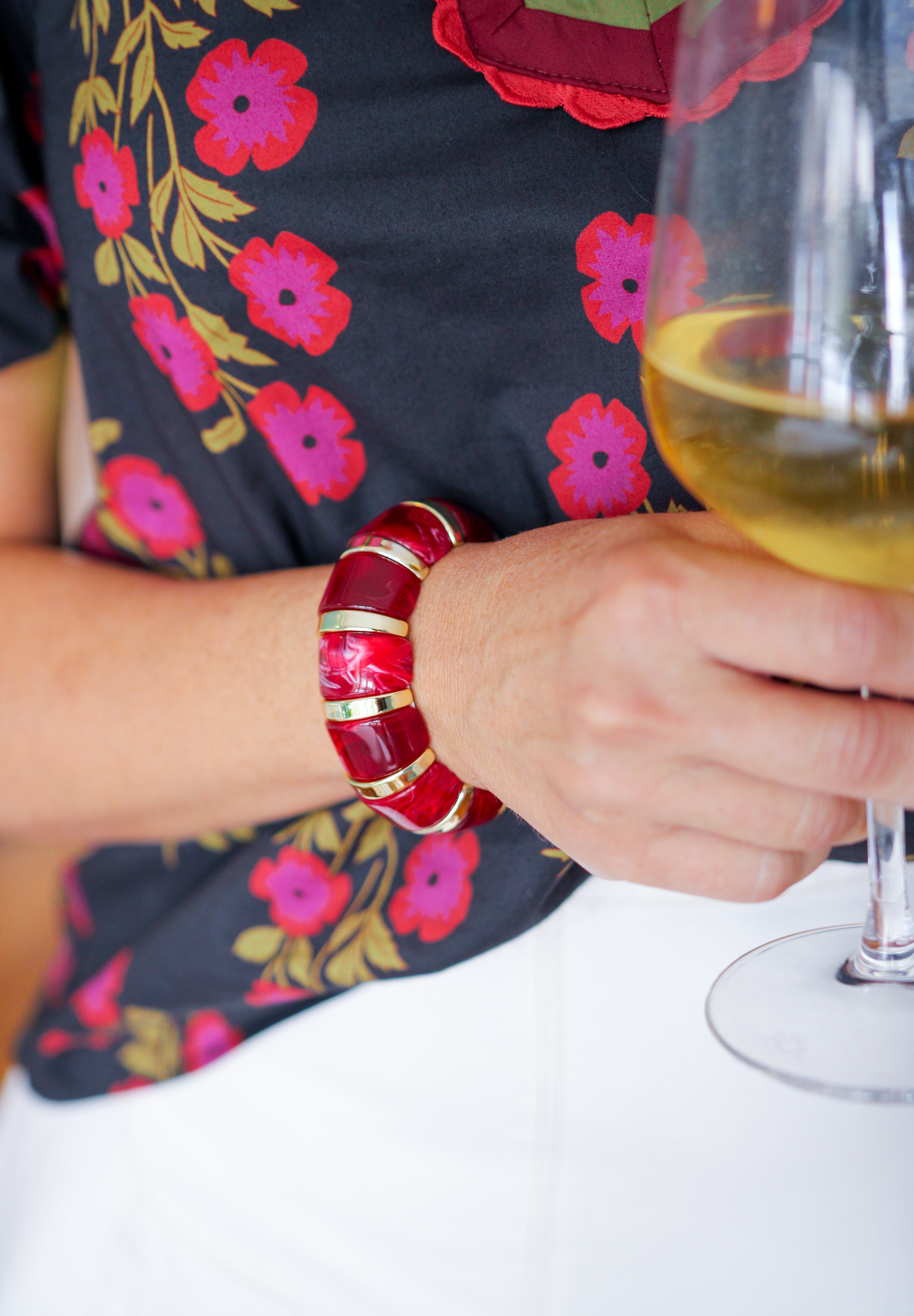 Marbled & Gold Stretch Bracelet