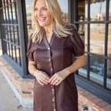 Best Behavior Mini Dress, Brown