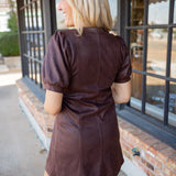 Best Behavior Mini Dress, Brown