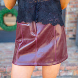 Verne Skirt, Bordeaux