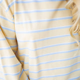 Blueberry Lemonade Striped Sweatshirt, Yellow/Baby Blue