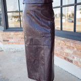 Downtown Nights Midi Skirt, Chocolate Fondant