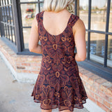 Free Spirit Mini Dress, Brown Multi