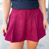 Pep Rally Pleats Skirt, Maroon