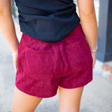 Pep Rally Pleats Skirt, Maroon