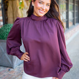Cosette Blouse, Raisin