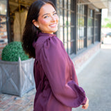 Cosette Blouse, Raisin