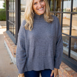 Whispered Warmth Sweater, Charcoal