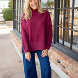 Whispered Warmth Sweater, Cherry Lacquer