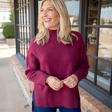 Whispered Warmth Sweater, Cherry Lacquer