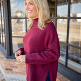 Whispered Warmth Sweater, Cherry Lacquer