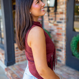 Canyon Nights Top, Maroon