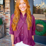Season to Shine Top, Maroon