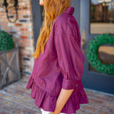 Season to Shine Top, Maroon