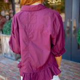 Season to Shine Top, Maroon