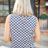 Agatha Chic Sleeveless Top, Black Retro