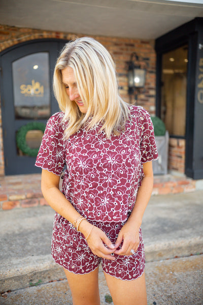 Always Lovely Top, Maroon