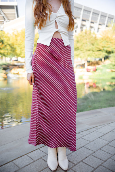 Bleeker Bias Midi Skirt, Wine