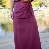 Lola Overlay Midi Skirt, Wine