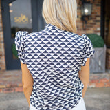 Coriane Top, Black Retro