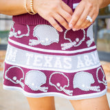 Texas A&M Vintage Football Helmet Stripe Skirt