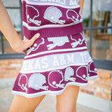 Texas A&M Vintage Football Helmet Stripe Skirt