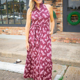 Fawn Dress, Maroon Maiden Lane