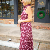 Fawn Dress, Maroon Maiden Lane