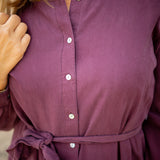 Flowy Hem Maxi Dress, Pinot Noir