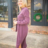Flowy Hem Maxi Dress, Pinot Noir