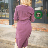 Flowy Hem Maxi Dress, Pinot Noir