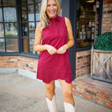 Sunday Garden Dress, Wine