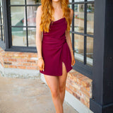 On the List Dress, Maroon