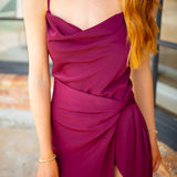 On the List Dress, Maroon